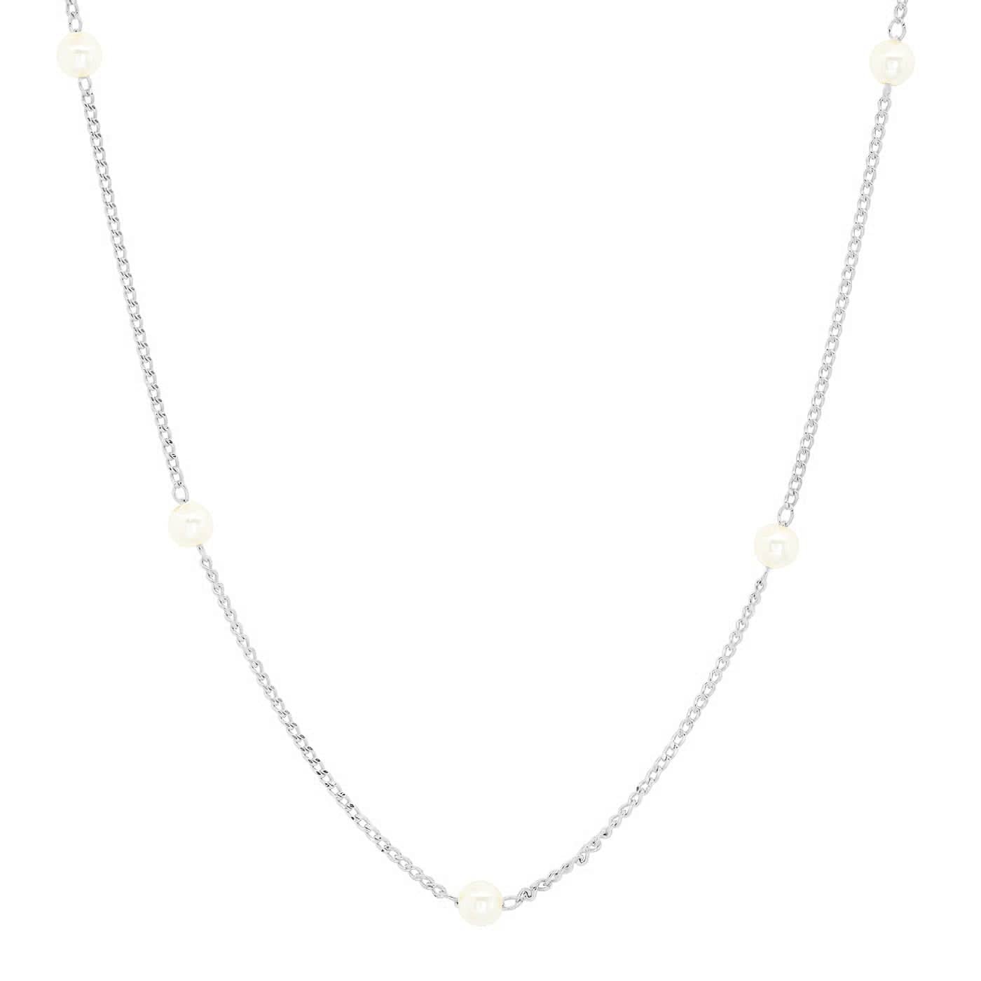 TAI JEWELRY | Delicate Pearl Station Necklace | Necklace |
