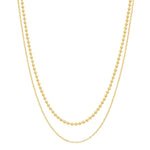 TAI JEWELRY Necklace Gold Double Chain Layering Necklace