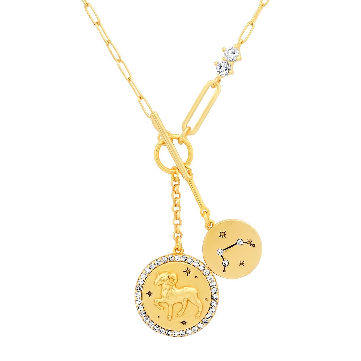 TAI JEWELRY | Double Coin Zodiac Necklace | Necklace |