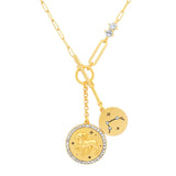 TAI JEWELRY | Double Coin Zodiac Necklace | Necklace |