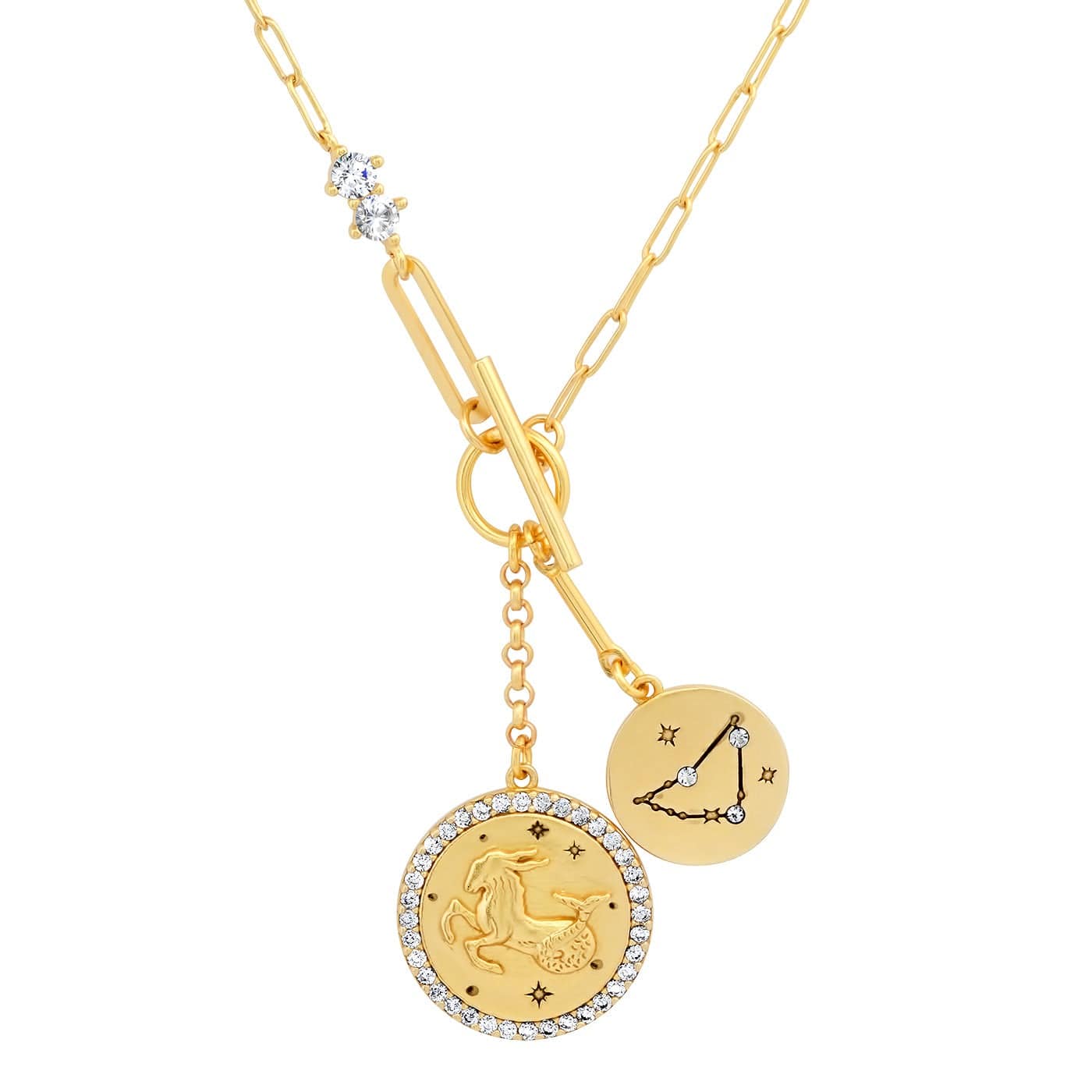 TAI JEWELRY | Double Coin Zodiac Necklace | Necklace |
