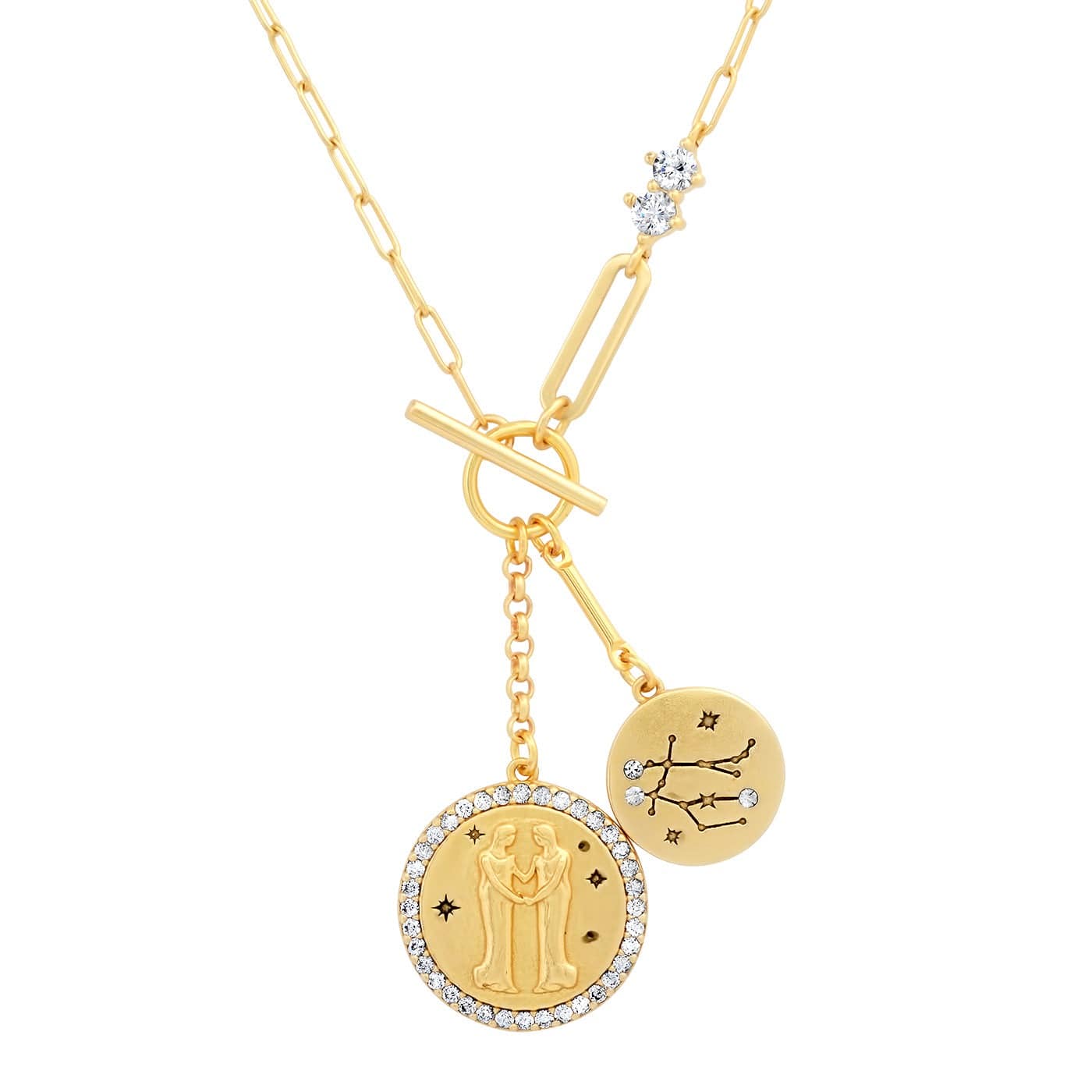 TAI JEWELRY | Double Coin Zodiac Necklace | Necklace |