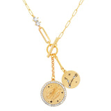 TAI JEWELRY | Double Coin Zodiac Necklace | Necklace |