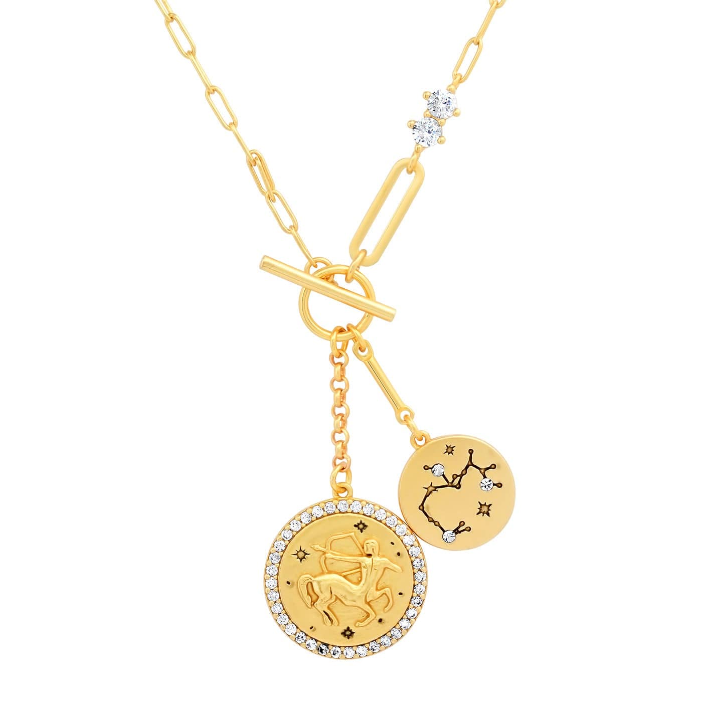 TAI JEWELRY | Double Coin Zodiac Necklace | Necklace |