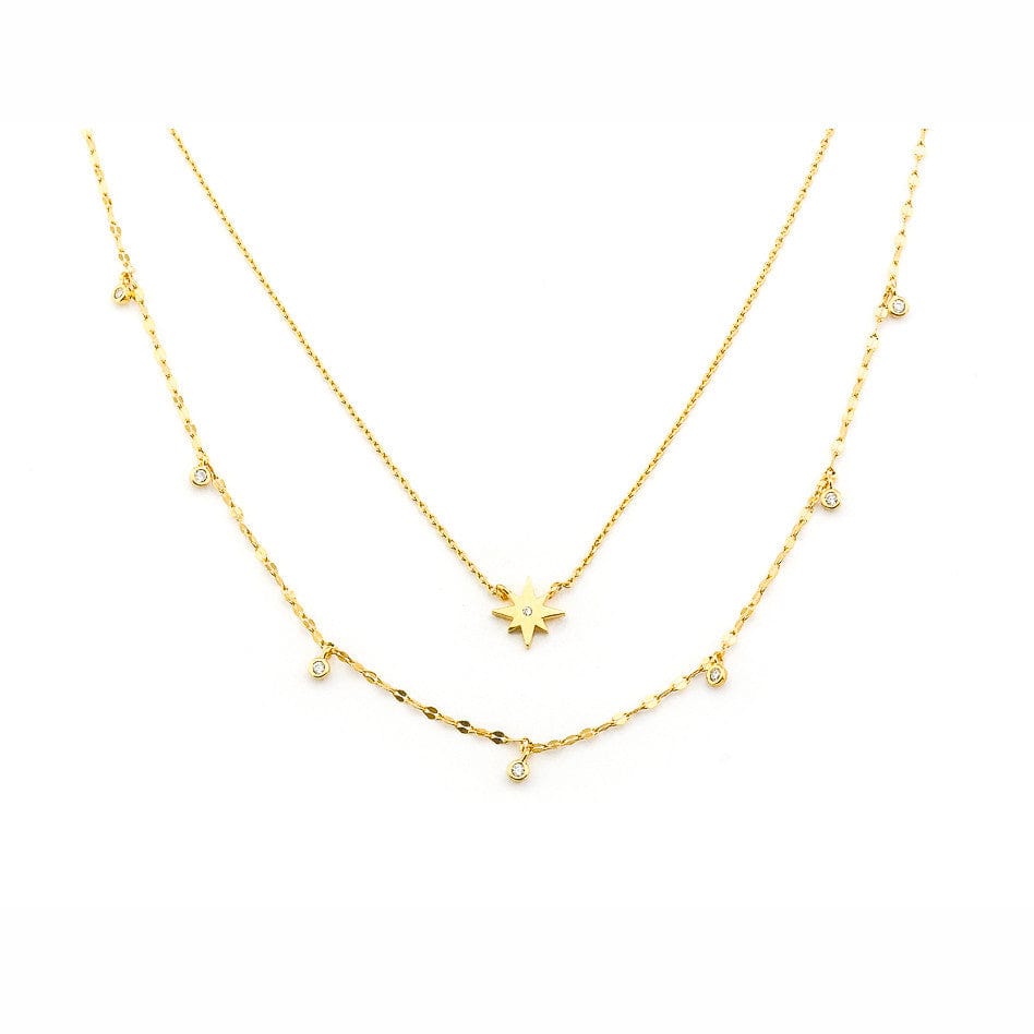 TAI JEWELRY | Double Layer Starburst Necklace | Necklace |