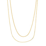 TAI JEWELRY Necklace Gold Double Link And Snake Chain Necklace