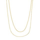 TAI JEWELRY Necklace Gold Double Link And Snake Chain Necklace