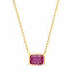 TAI JEWELRY | East West Gemstone Bezel Necklace | Necklace |