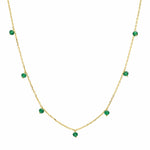 TAI JEWELRY | Emerald Green CZ Station Necklace | Necklace |