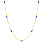 TAI JEWELRY Necklace Navy Enamel Bead Chain