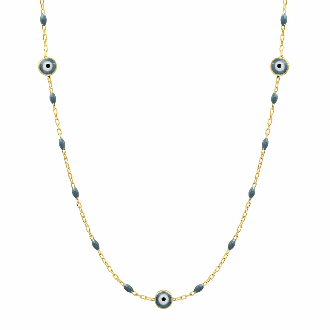 TAI JEWELRY | Lucky Blue Beaded Evil Eye Necklace | Necklace |