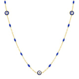 TAI JEWELRY | Lucky Blue Beaded Evil Eye Necklace | Necklace |