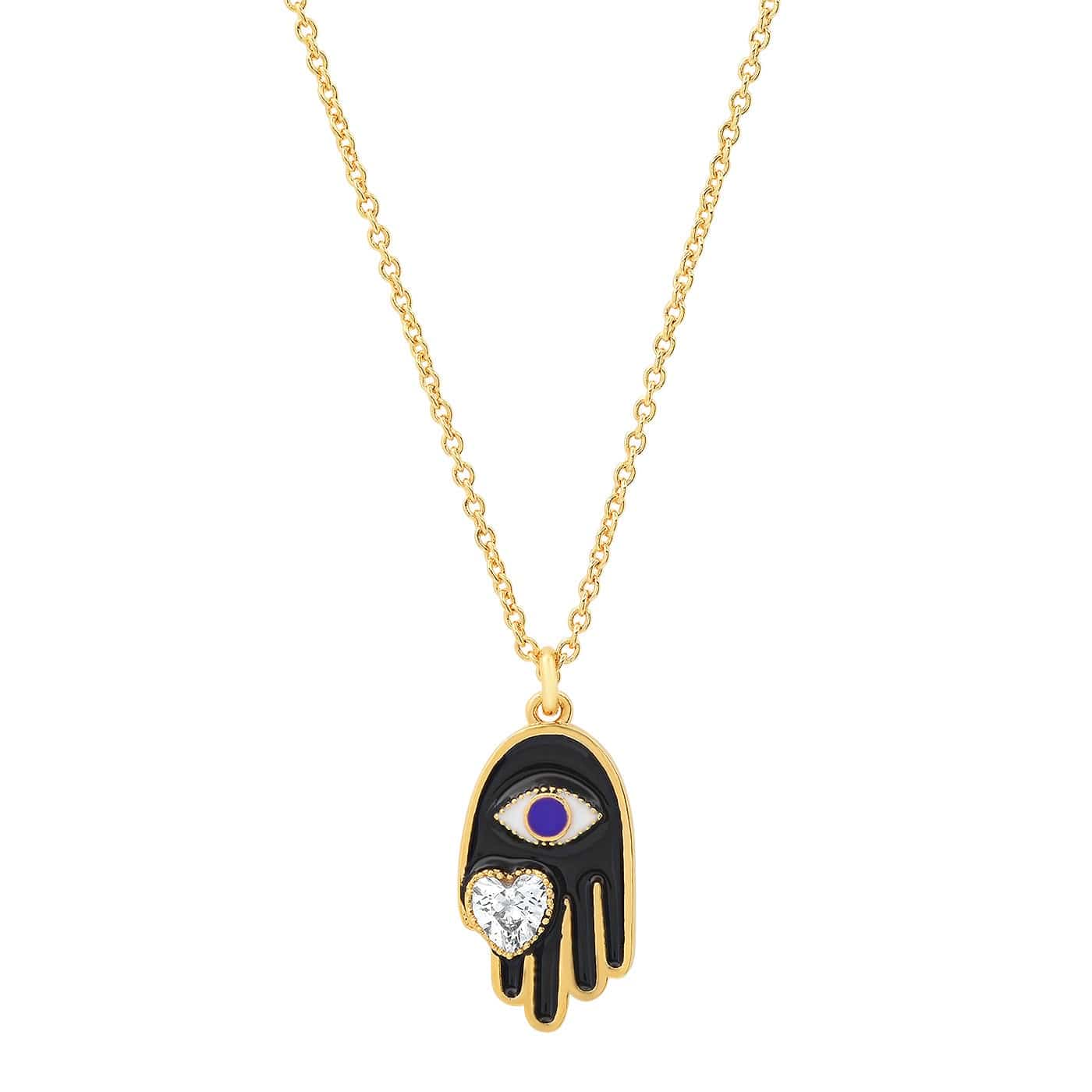 TAI JEWELRY | Enamel Hamsa Pendant Necklace | Necklace |