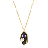 TAI JEWELRY | Enamel Hamsa Pendant Necklace | Necklace |