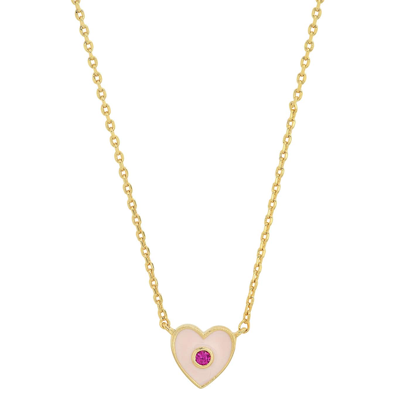 TAI JEWELRY Necklace Enamel Heart Necklace