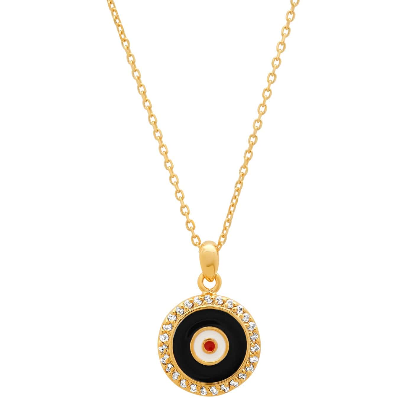 TAI JEWELRY | Enamel Medium Round Eye Pendant | Necklace |