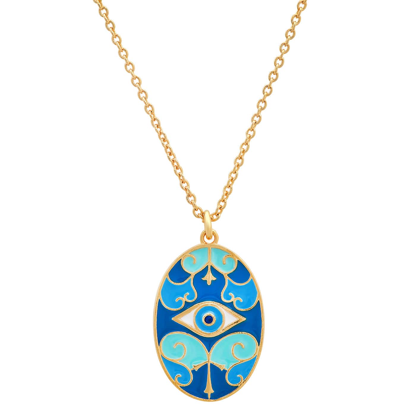TAI JEWELRY | Evil Eye Waves Pendant Necklace | Necklace |