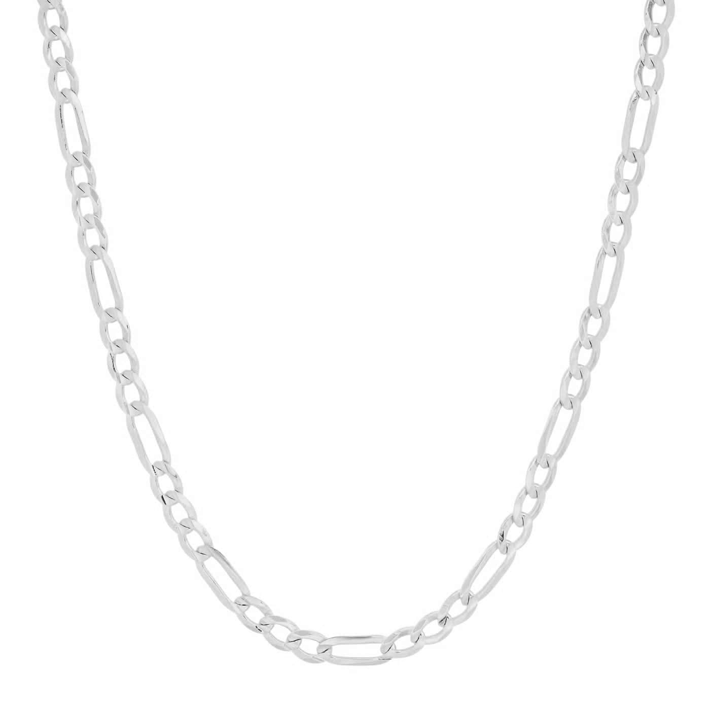 TAI JEWELRY Necklace Silver Figaro Chain Necklace