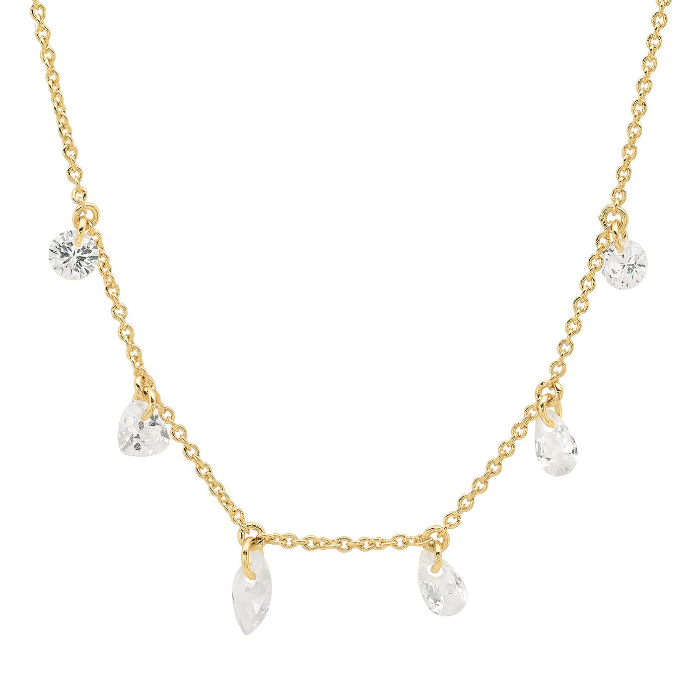 TAI JEWELRY | Floating CZ Dangle Necklace | Necklace |