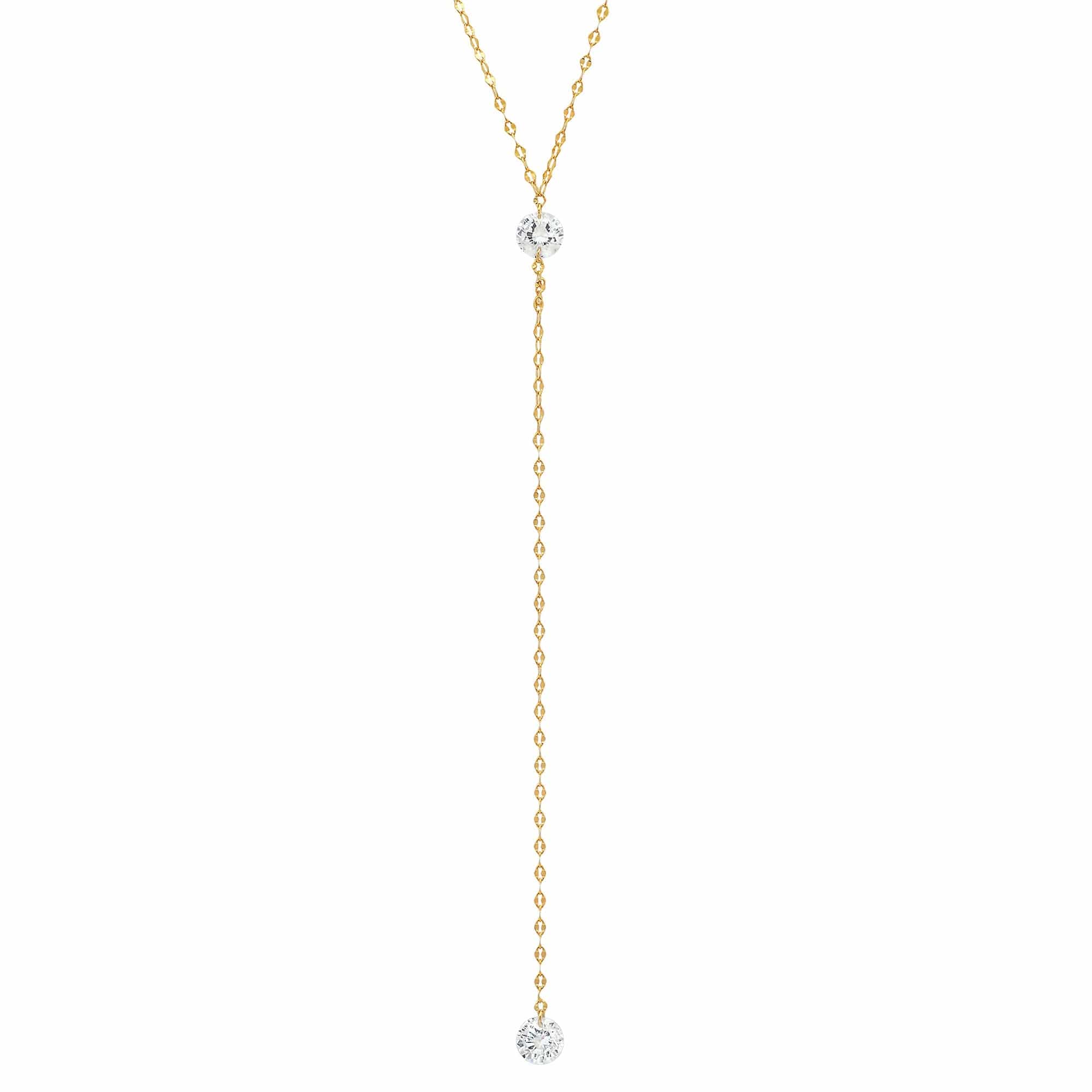 TAI JEWELRY | Floating Cz Y Necklace | Necklace |
