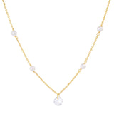 TAI JEWELRY | Floating Pearl & CZ Necklace | Necklace |