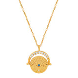 TAI JEWELRY Necklace Gold Coin Evil Eye Necklace