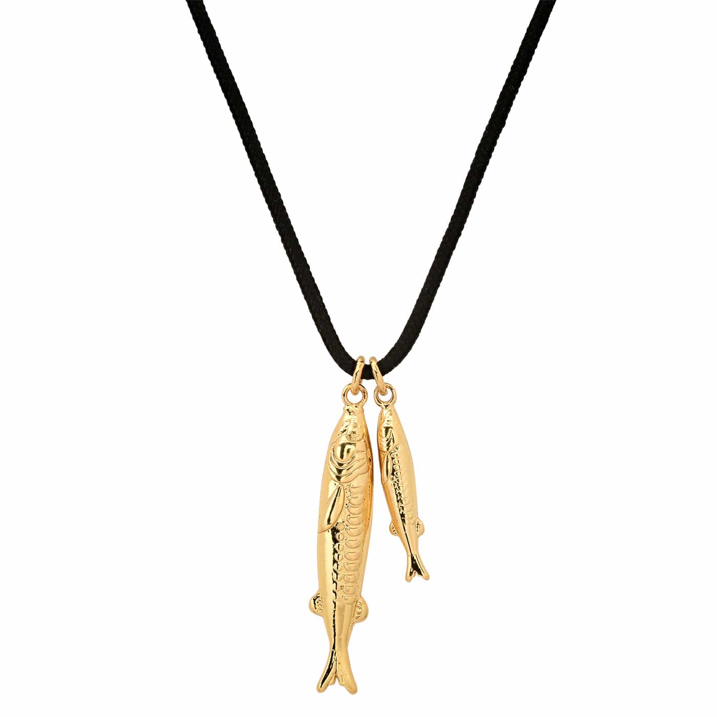TAI JEWELRY Necklace Gold Fish Pendant Cord Necklace