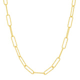 TAI JEWELRY Necklace GOLD Gold Hammered Paper Clip Chain