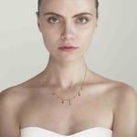 TAI JEWELRY Necklace Gold Necklace With Stationed Charms