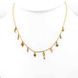 TAI JEWELRY Necklace Gold Necklace With Stationed Charms