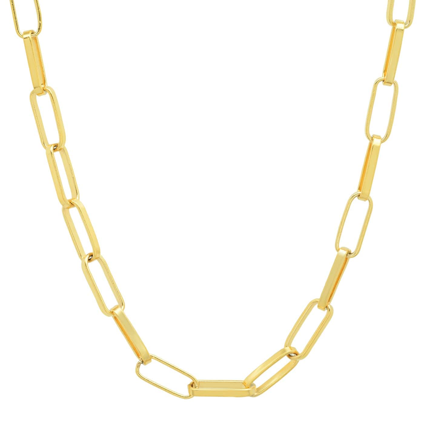 TAI JEWELRY | Gold Paper Clip Chain | Necklace |
