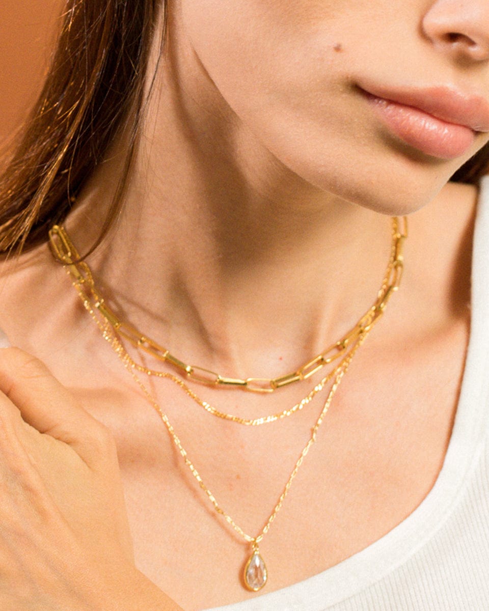 TAI JEWELRY | Gold Paper Clip Chain | Necklace |