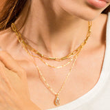 TAI JEWELRY | Gold Paper Clip Chain | Necklace |