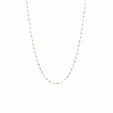 TAI JEWELRY | Gold Vermeil 34" Enamel Beaded Necklace (Black) | Necklace |