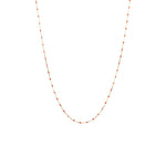 TAI JEWELRY Necklace Gold Vermeil 34" Enamel Beaded Necklace (Orange)