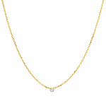 TAI JEWELRY | Gold Vermeil Chain with Single CZ Accent | Necklace |