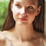 TAI JEWELRY | Gold Vermeil Chain with Single CZ Accent | Necklace |