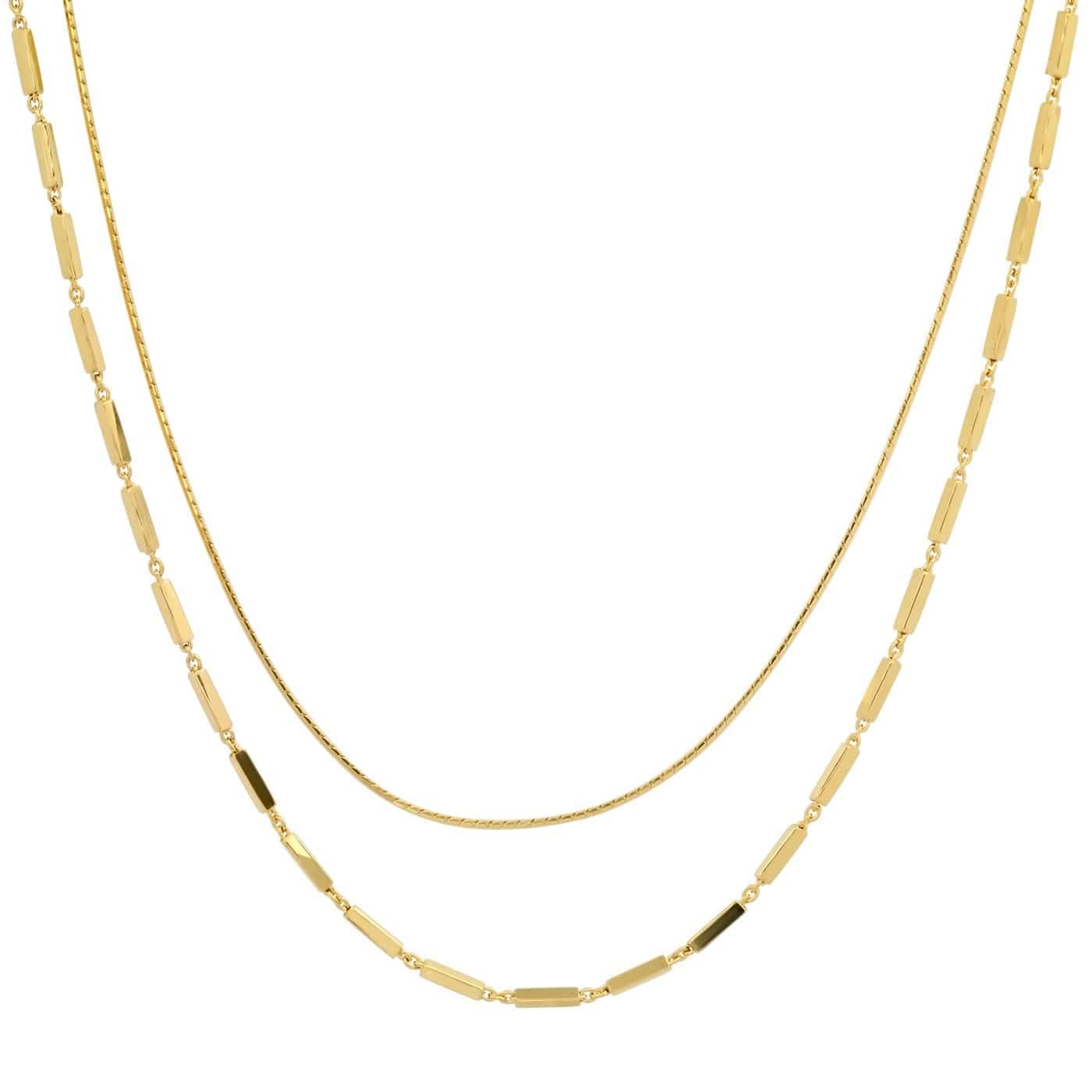 TAI JEWELRY Necklace Gold Vermeil Double Chain Necklace