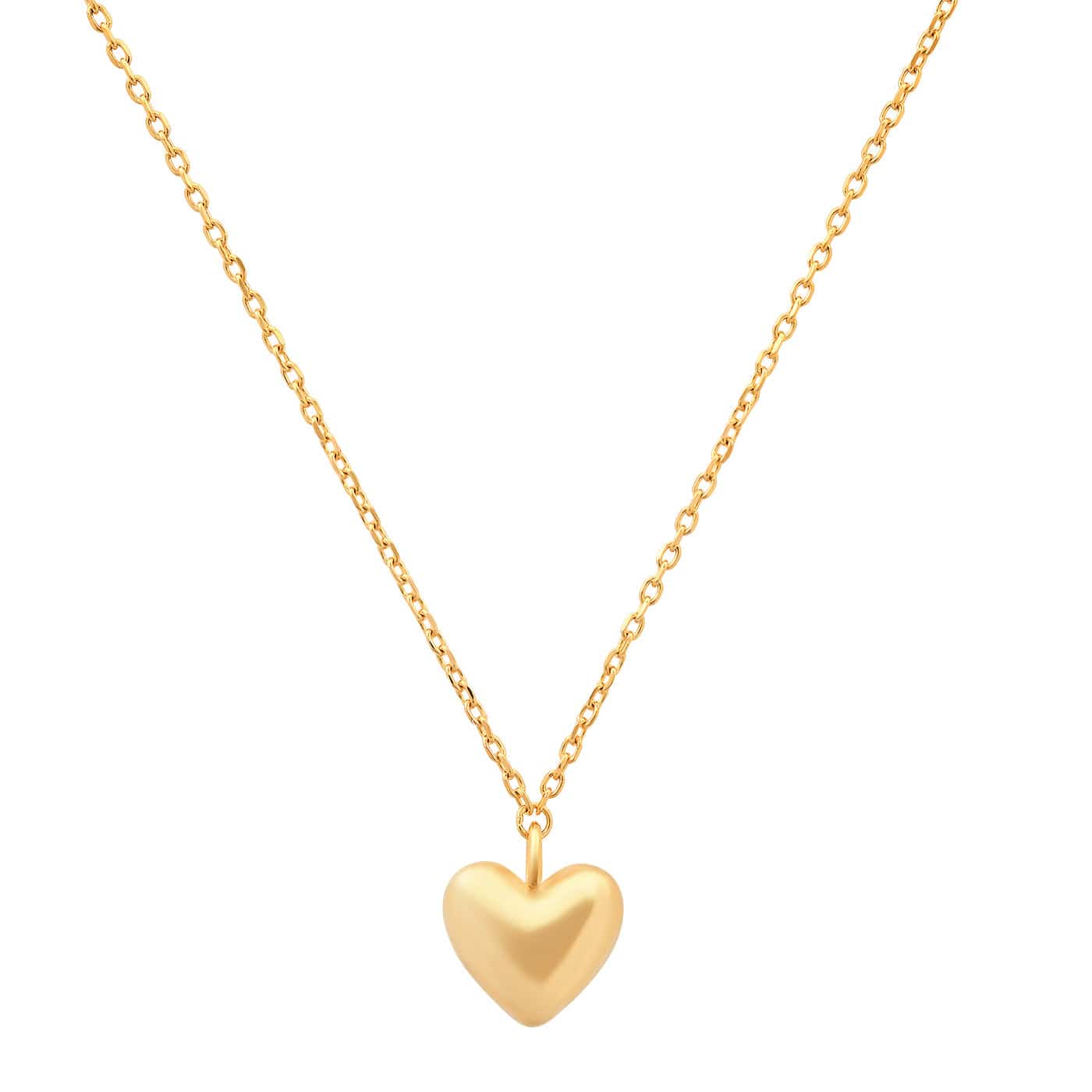 TAI JEWELRY | Gold Vermeil Puffed Heart Pendant Necklace | Necklace |