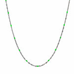 TAI JEWELRY | Gold Vermeil Sparkle Chain with Enamel Stations | Necklace |