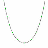 TAI JEWELRY | Gold Vermeil Sparkle Chain with Enamel Stations | Necklace |