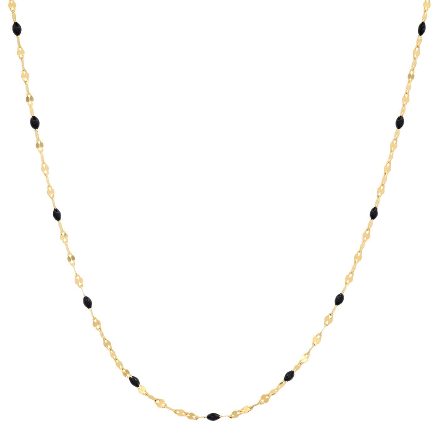 TAI JEWELRY | Gold Vermeil Sparkle Chain with Enamel Stations | Necklace |