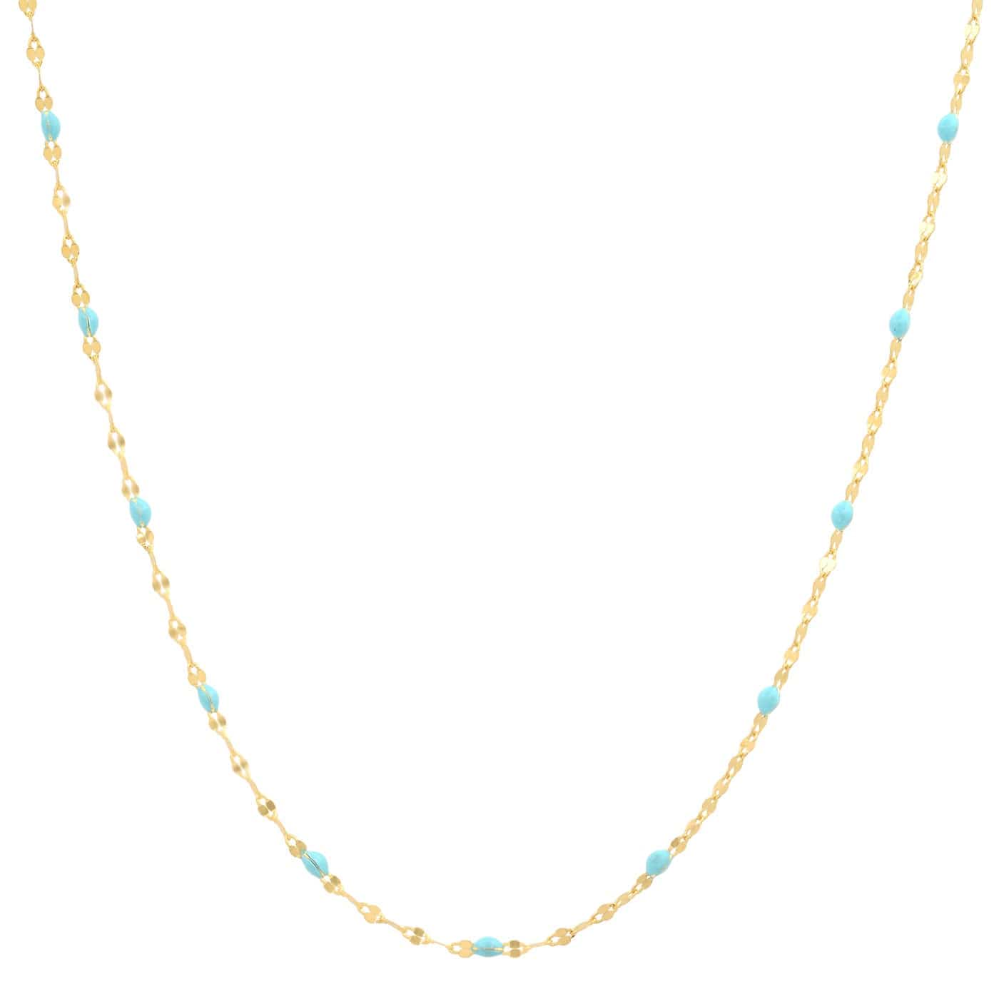 TAI JEWELRY | Gold Vermeil Sparkle Chain with Enamel Stations | Necklace |