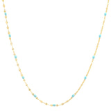 TAI JEWELRY | Gold Vermeil Sparkle Chain with Enamel Stations | Necklace |