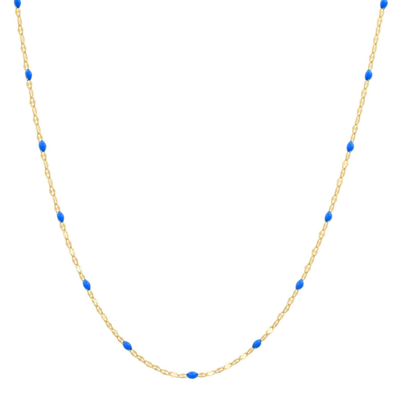 TAI JEWELRY | Gold Vermeil Sparkle Chain with Enamel Stations | Necklace |