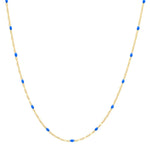TAI JEWELRY | Gold Vermeil Sparkle Chain with Enamel Stations | Necklace |
