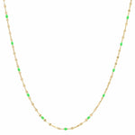 TAI JEWELRY | Gold Vermeil Sparkle Chain with Enamel Stations | Necklace |