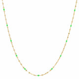 TAI JEWELRY | Gold Vermeil Sparkle Chain with Enamel Stations | Necklace |
