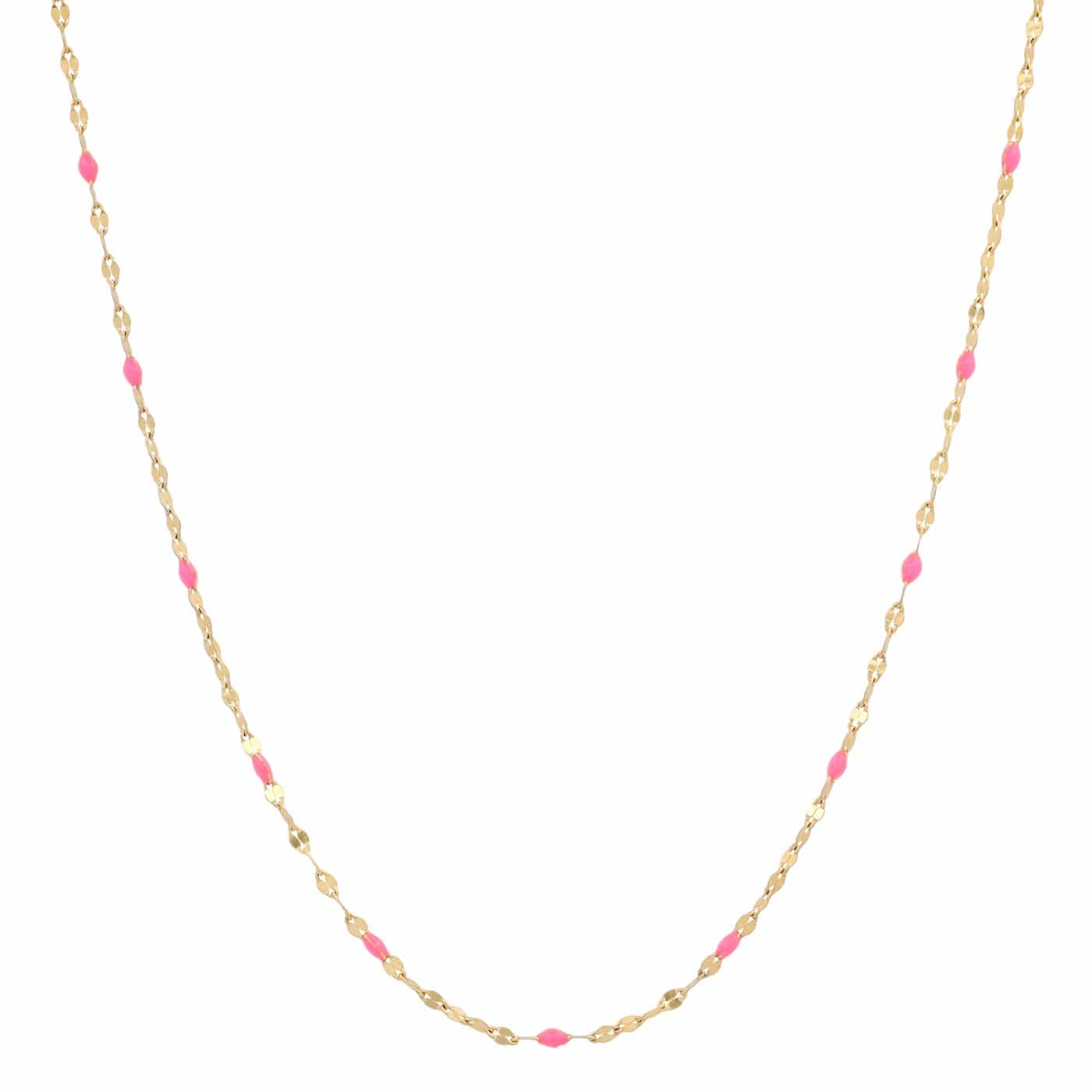 TAI JEWELRY | Gold Vermeil Sparkle Chain with Enamel Stations | Necklace |