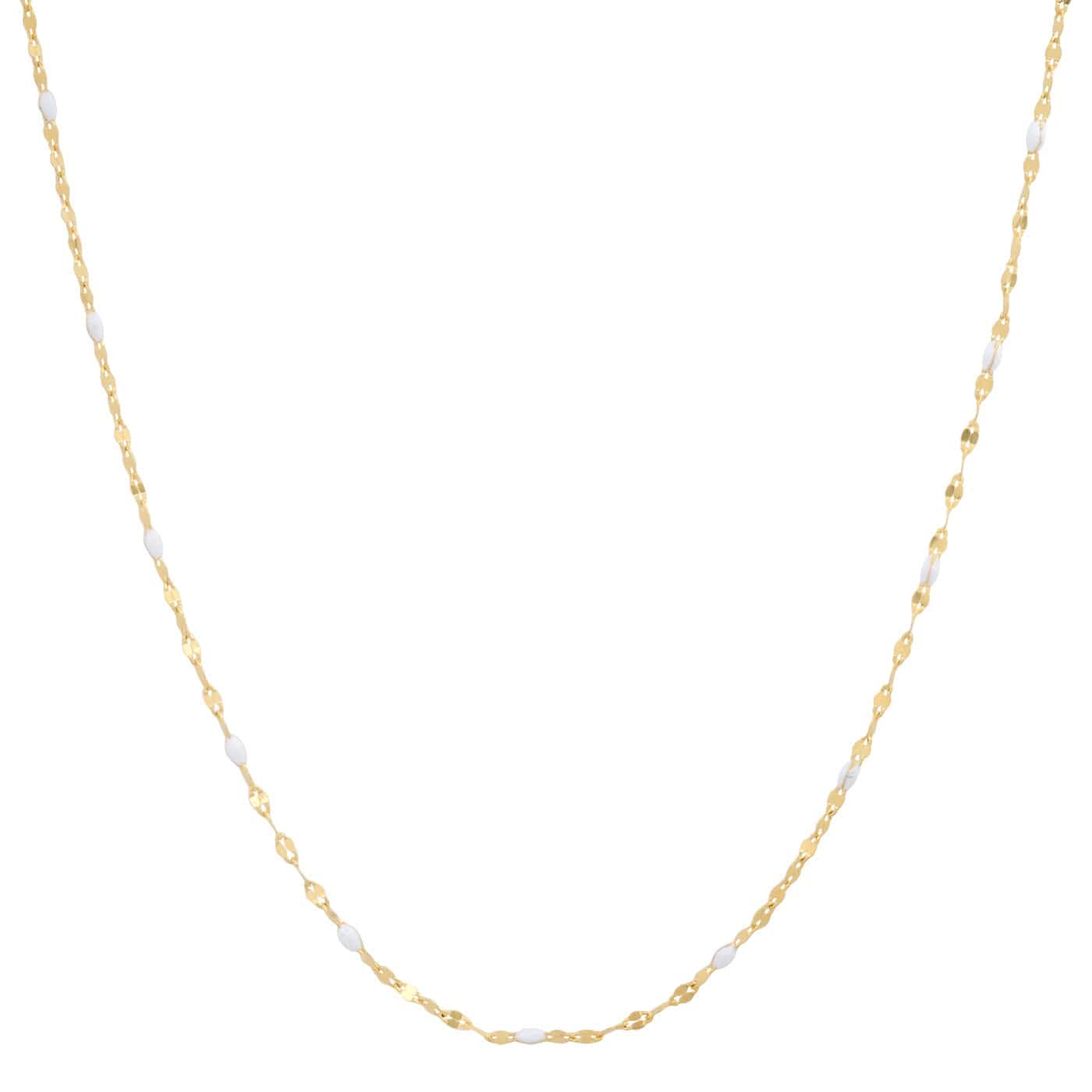 TAI JEWELRY | Gold Vermeil Sparkle Chain with Enamel Stations | Necklace |